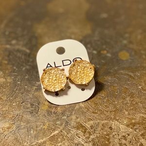Large Gold Stud Earrings